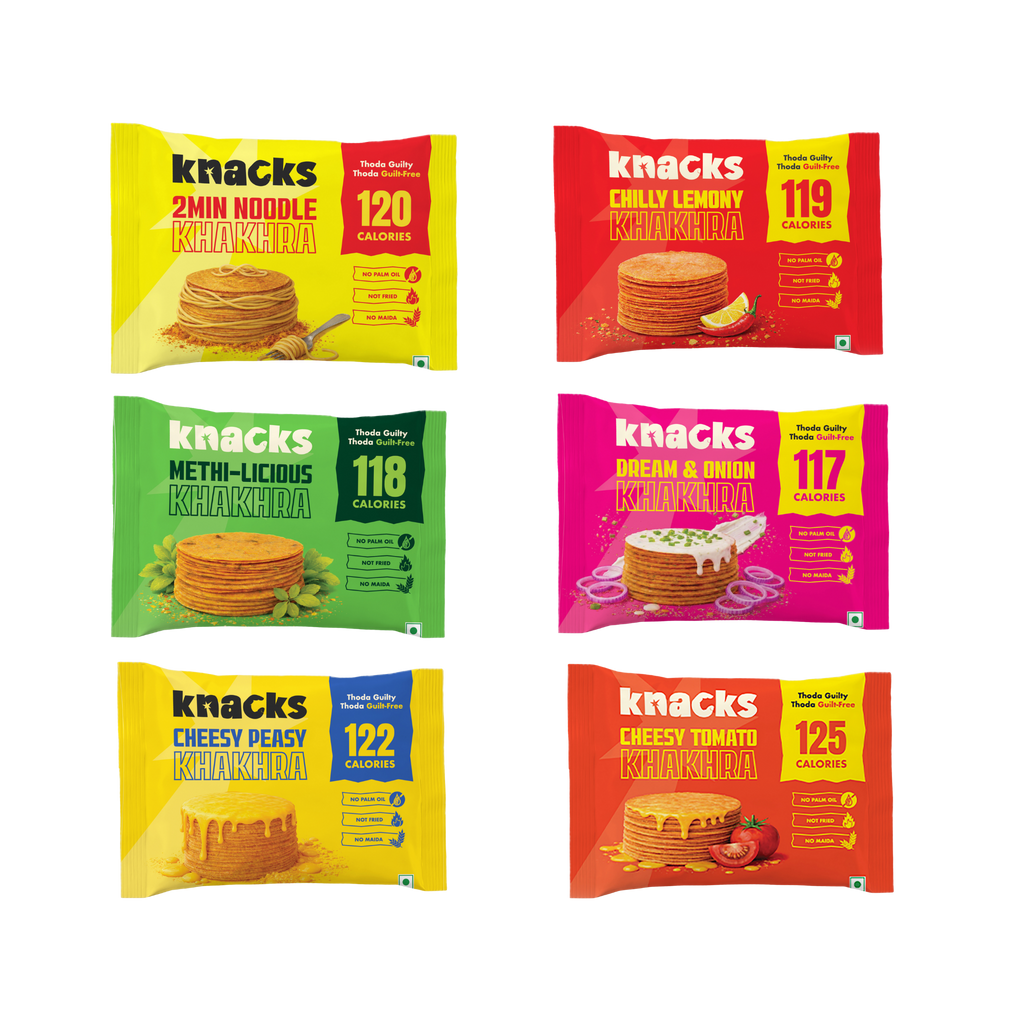 Knacks Assorted Khakhra Box (6 Packets)