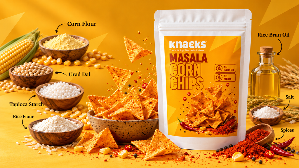 Knacks Masala Corn Chips - 80g (Pack of 2)