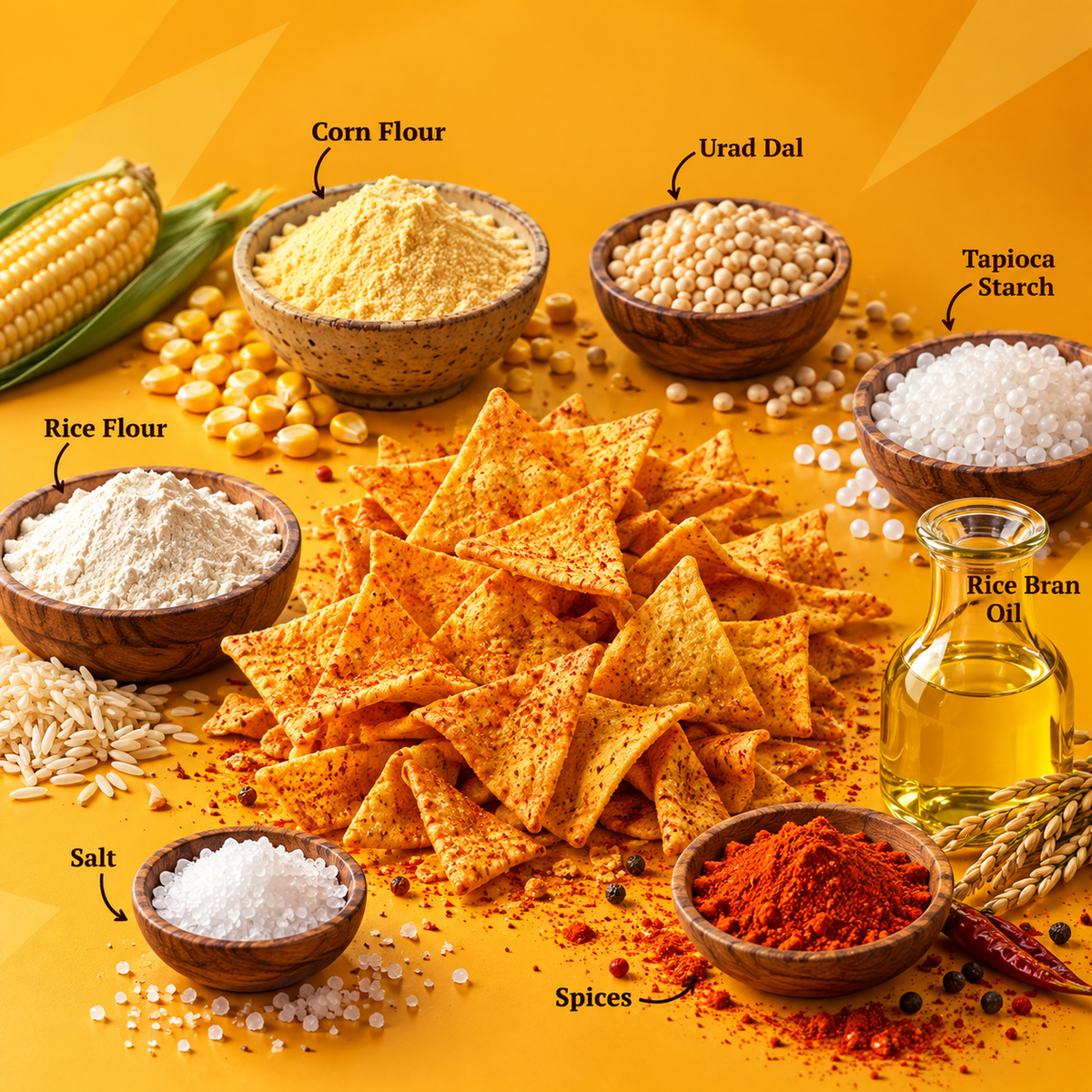 Knacks Masala Corn Chips - 80g (Pack of 2)
