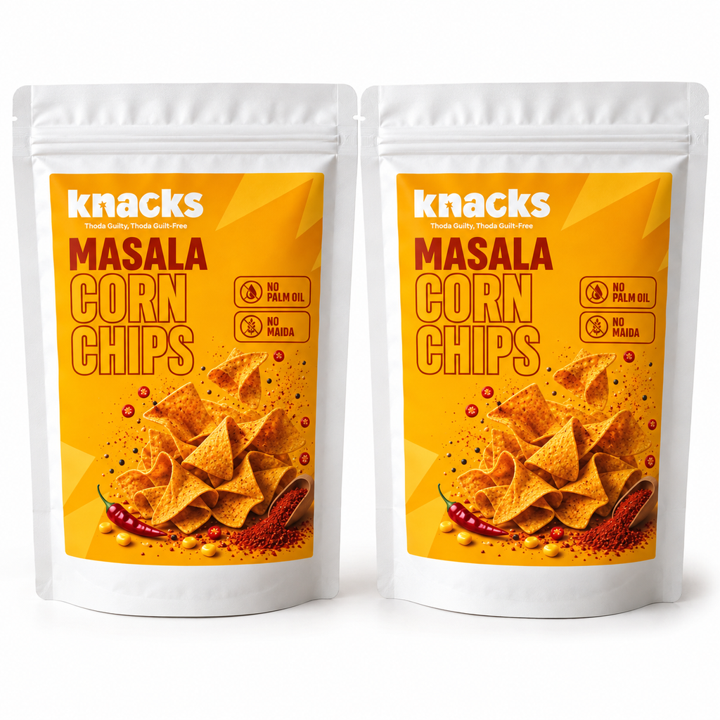 Knacks Masala Corn Chips - 80g (Pack of 2)