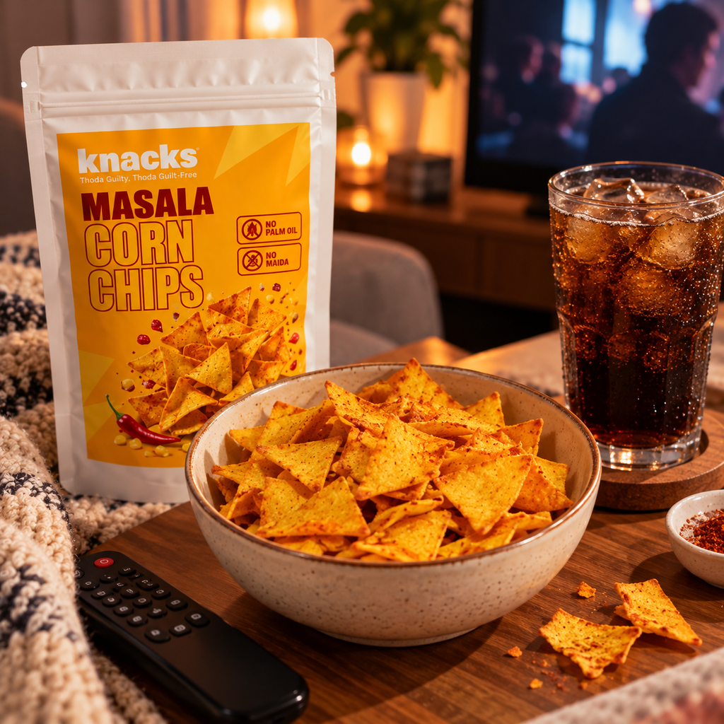 Knacks Masala Corn Chips - 80g (Pack of 2)