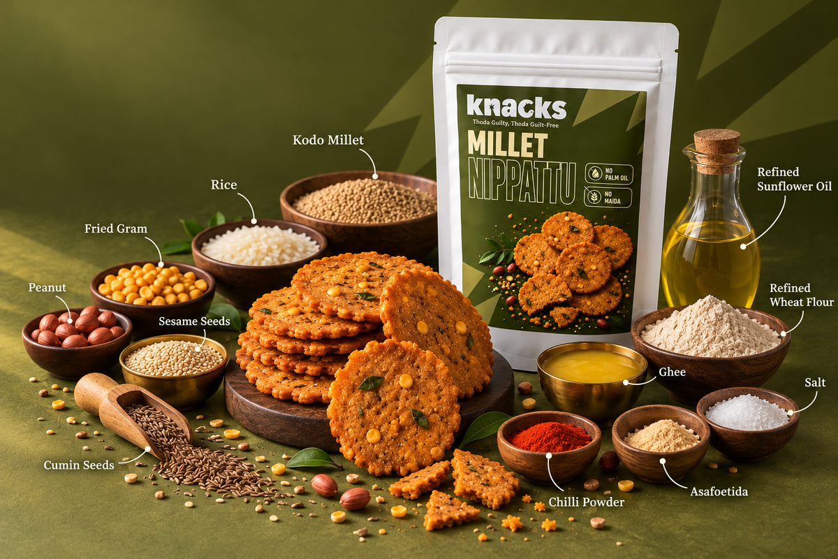 Knacks Millet Nippattu - 150g (Pack of 2)