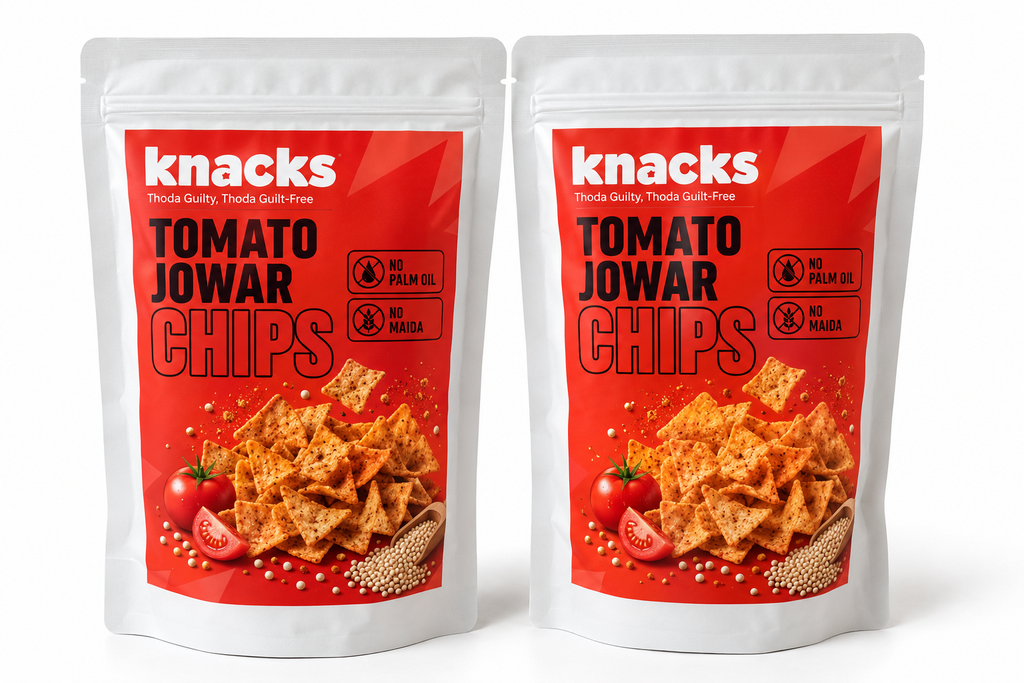 Knacks Tomato Jowar Chips - 80g (Pack of 2)