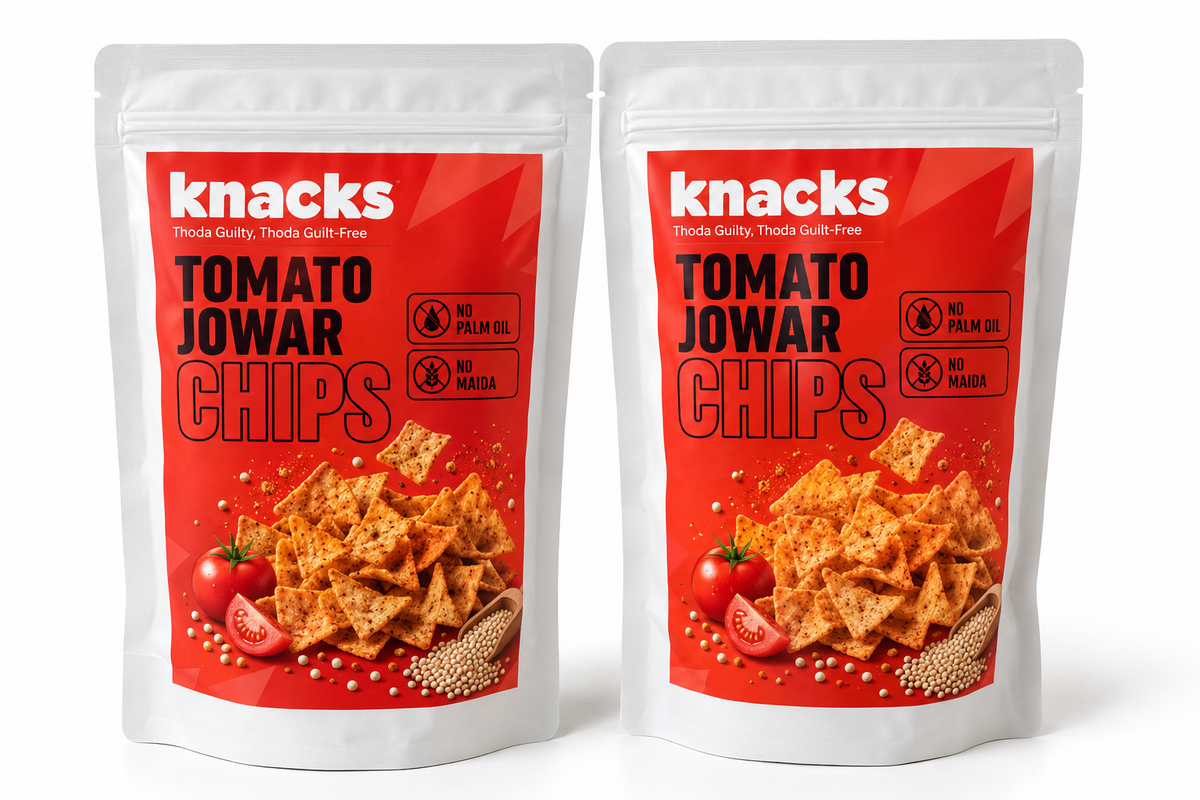 Knacks Tomato Jowar Chips - 80g (Pack of 2)