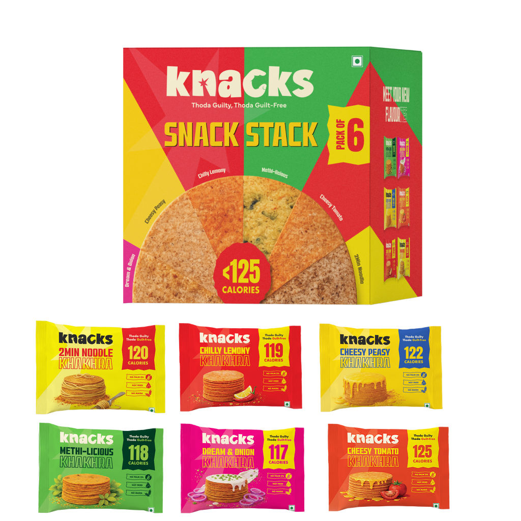 Knacks Assorted Khakhra Box (6 Packets)