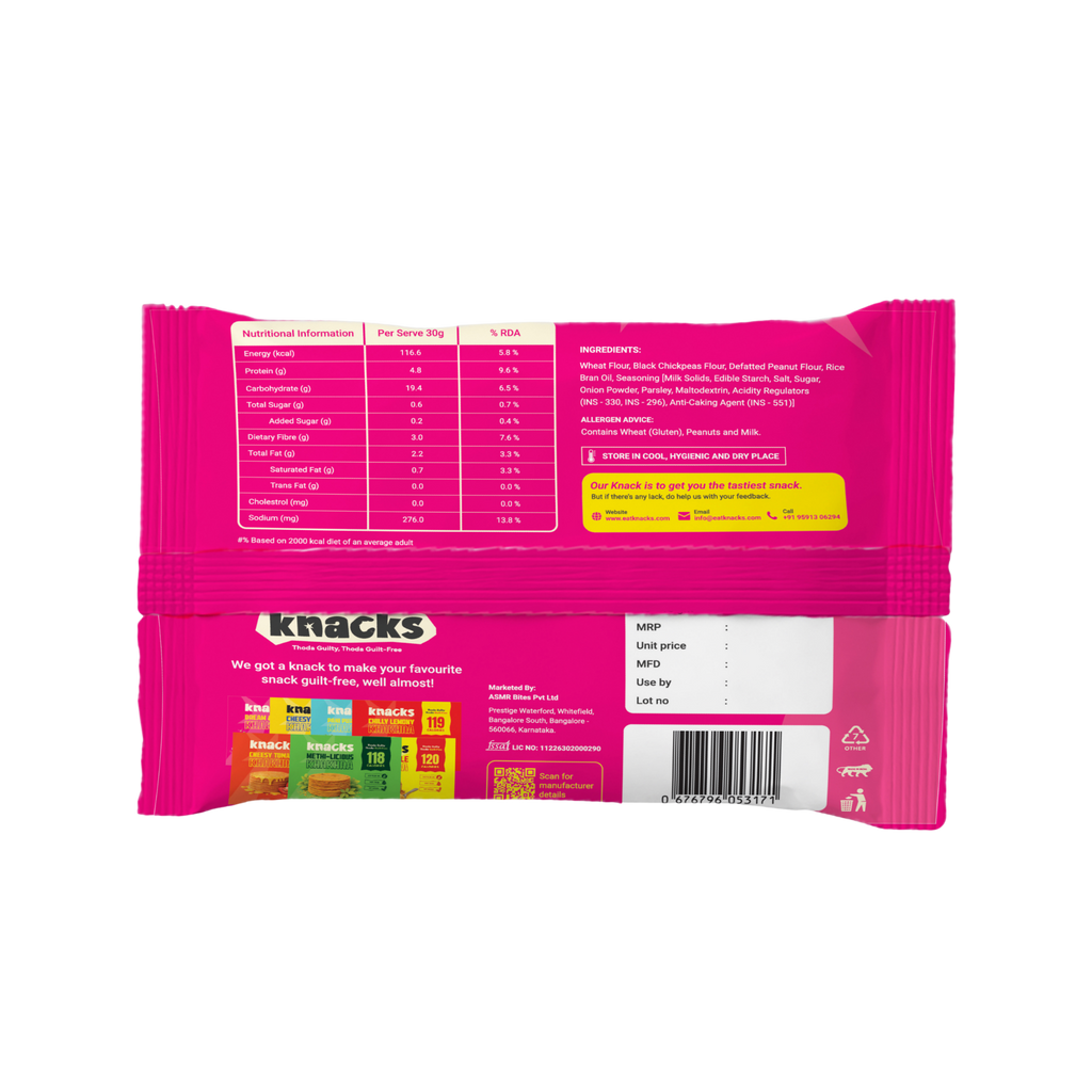 Knacks Dream & Onion Khakhra (6 Packets)