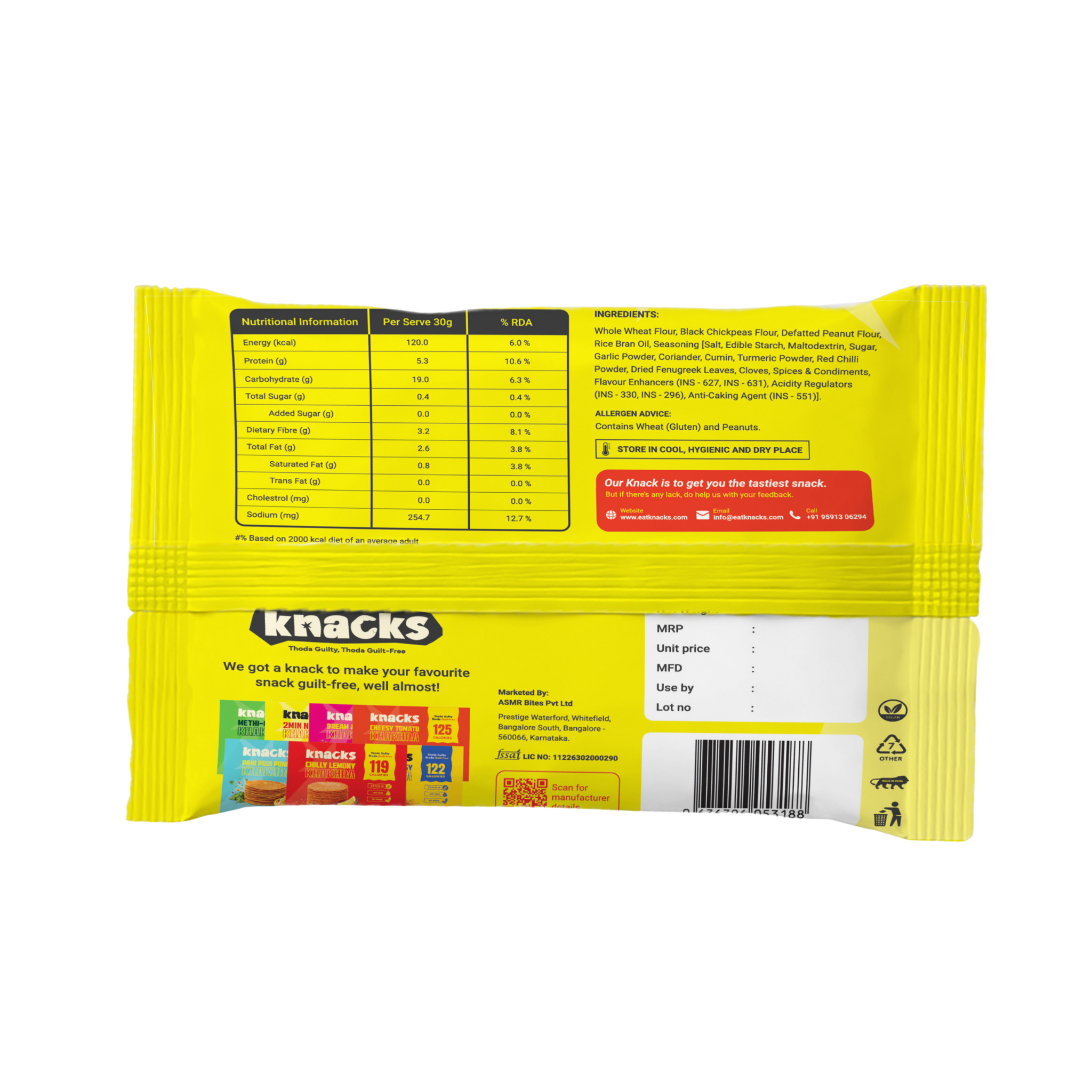 Knacks 2Min Noodle Khakhra (6 Packets)