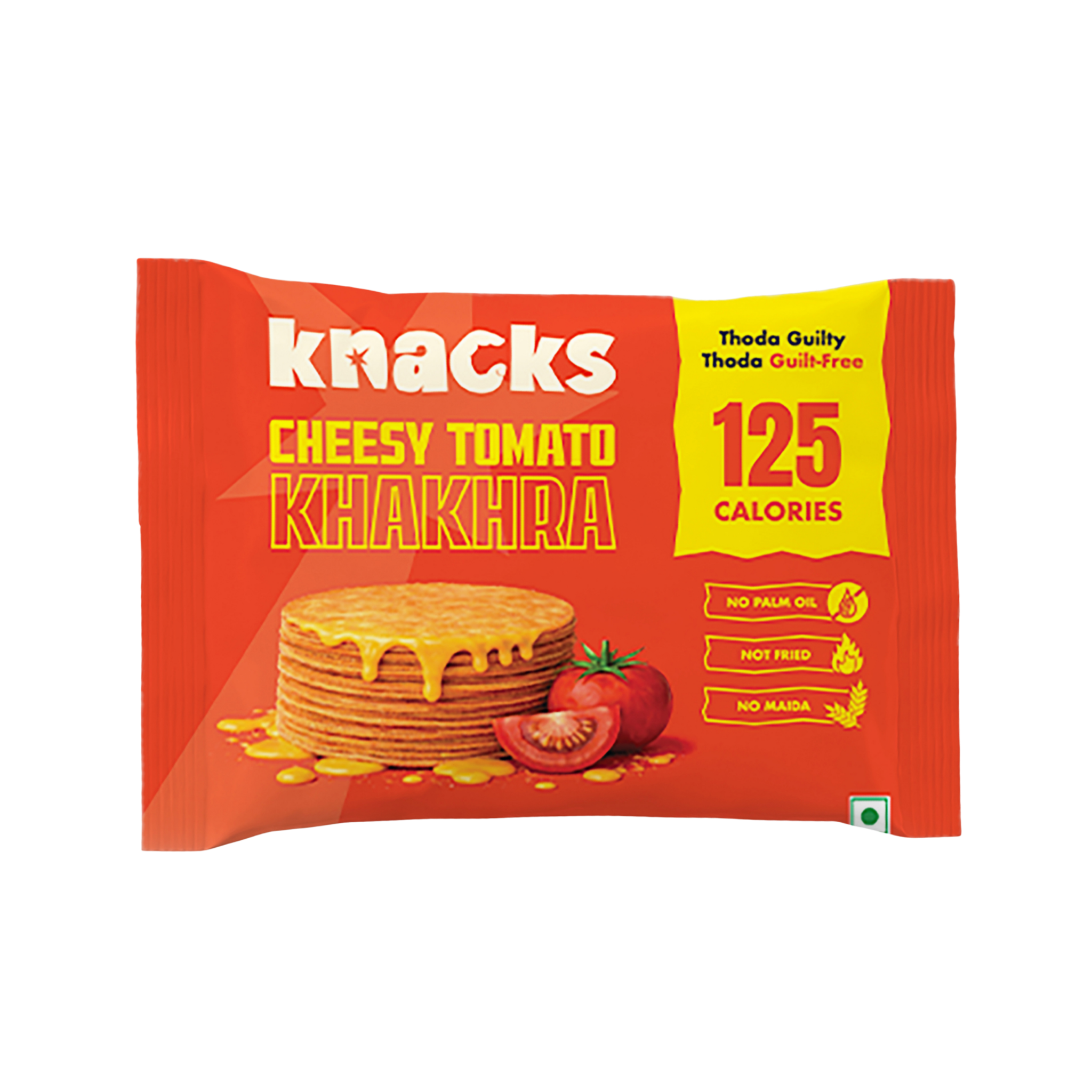 Knacks Cheesy Tomato Khakhra (6 Packets)